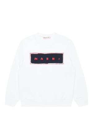 white cotton sweatshirt MARNI KIDS | M01223M00NF0M110